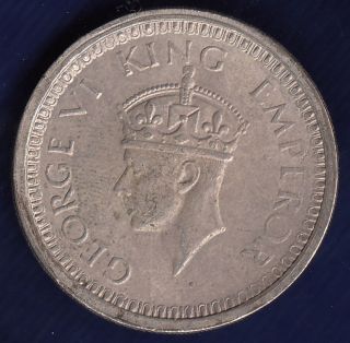 British India King George Vi 1945 Bombay Silver One Rupee Coin U46 photo