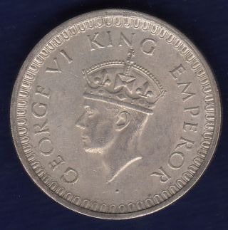 British India King George Vi 1942 Bombay Silver One Rupee Coin U42 photo