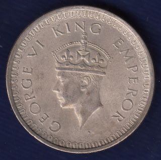 British India King George Vi 1942 Bombay Silver One Rupee Coin U39 photo