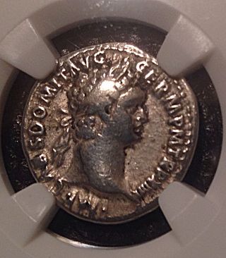 Domitian Roman Imperial Ar Silver Denarius Coin Struck 95ad 12th Caesar Graded photo