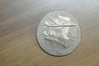 1968 Illinois Sesquicentennial Commemorative Medal 150 Years Of Progress photo