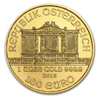 2015 Austria 1 Oz Gold Philharmonic Brilliant Uncirculated - Sku 84902 photo