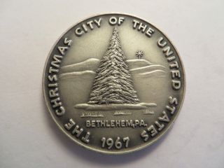 18.  5 Grams Silver Medallion.  999 Fine The Christmas City Bethlehem Pa Coin Club photo