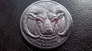 Mongolia 500 Togrog Coin 2013 Wildlife Protection - Goat photo