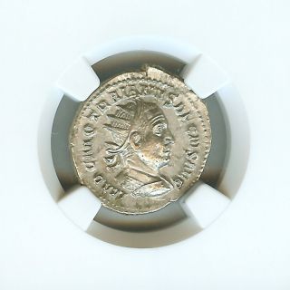 Trajan Decius 249 - 251 A.  D.  Silver Double - Denarius Ngc Ms photo