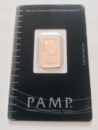 Pamp Suisse 5 Gram.  9999 Gold Bar In Assay Card photo