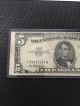 Series 1953 A Five Dollar $5 Blue Seal Silver Certificate Small Size Notes photo 3