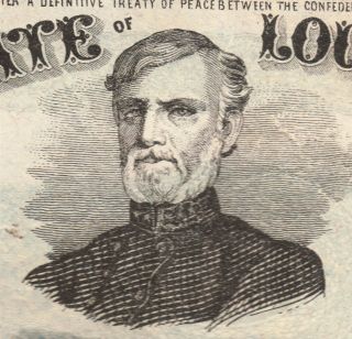 $50 1863 Louisiana Shreveport Civil War General Polk Old Obsolete Bill La Note photo