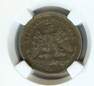 Mexico 1875 - Cnp 25 Centavos Ngc Vf30 Looks Xf,  Extra Rare photo