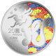 Macau 2012 20 Patacas Lunar Year Of The Dragon 1oz Coloured Proof Silver Coin Asia photo 1