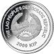 Laos 2015 2000 Kip Lunar Goat - Jade 2oz Gilded Proof Silver Coin Asia photo 1
