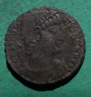 Tater Roman Imperial Ae17 Follis Coin Of Constantine Ii 2 Soldiers photo