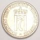 1957 Norway Norwegian 1 Krone Lion On Shield Monogram Coin Vf Europe photo 1