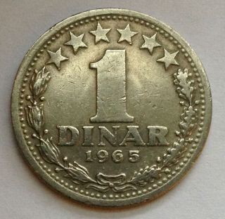 L1 Yugoslavia Dinar,  1965 For 1 Coin Only photo
