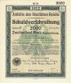 German 2000 Mark Govt Treasury Bond,  Coupons 1922 - Hyper - Inflation Period Stocks & Bonds, Scripophily photo 3