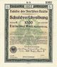 German 1000 Mark Govt Treasury Bond,  Coupons 1922 - Hyper - Inflation Period Stocks & Bonds, Scripophily photo 3