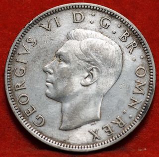 Circulated 1941 Great Britain 1/2 Crown Silver Foreign Coin S/h photo