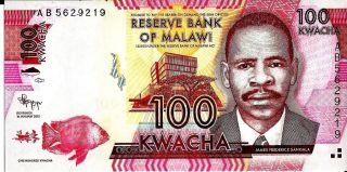 Malawi 2012 100 Kwacha Currency Unc photo