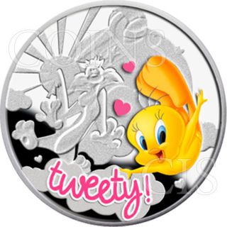 Niue 2013 1$ Cartoon Characters Tweety Proof Silver Coin photo