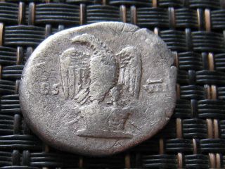 Silver Denarius Vespasian 69 - 79 Ad Eagle Cos Vii Ancient Roman Coin photo
