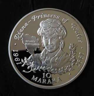 Bosnia - Herzegovina 10 Maraka Marka Silver Proof,  1998,  Princess Diana photo