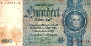 Xxx - Rare German 100 Reichsmark Third Reich Nazi Banknote From 1935 photo