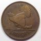 1928 Ireland Penny F - Vf Scarce Irish Harp & Hen With Chicks Bronze World Coin Europe photo 1