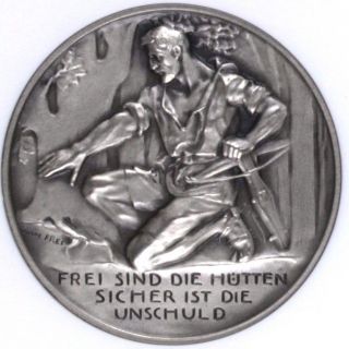 Rare Swiss 1952 Silver Shooting Medal Schwyz Kussnacht R - 1110b Ngc Ms66 photo