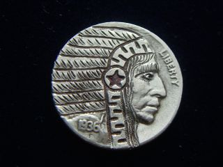 1936 - P Hobo Nickel - Indian Chief - Engraving By Andre - 1 photo