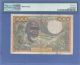 Pmg - 25 Vf West African States 1000 Francs 1st Issue (1959) P - 4 (no Code Letter) Africa photo 1