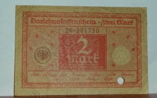 1920 German 2 Mark Banknote 26.  901730 Look For Details photo