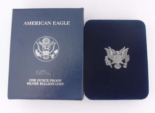 2005 - W $1 American Eagle One Ounce Silver Proof Dollar Coin Us & photo