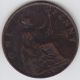 1898 Uk Great Britain Old Victoria Penny Coin - F, UK (Great Britain) photo 1