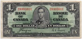 Canada $1 Dollar (1937) - Coyne/towers (p - 58e / Bc - 21d) photo