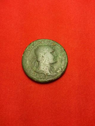 Bronze Ae Sestertius Of Trajan 98 - 117 Ad Ancient Roman Coin photo