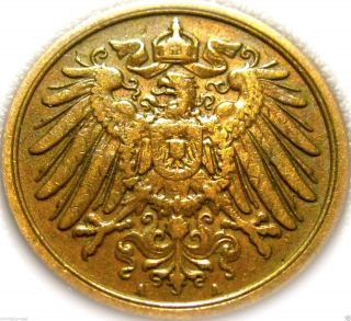Germany - German Empire - German 1910a 2 Pfennig Coin photo