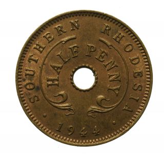 Southern Rhodesia 1/2 Penny,  1944 Coin photo