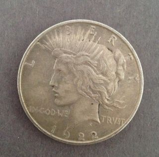 1922 1$ One Peace Dollar United States 90 Silver Collectible Coin photo