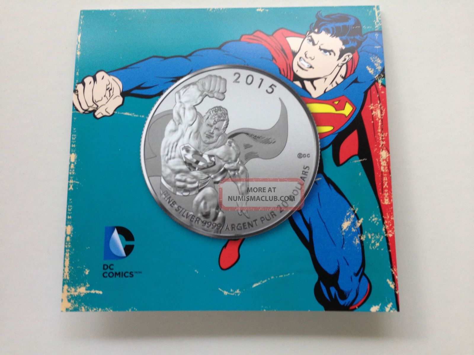 Canada 2015 $20 For $20 0.  9999 Pure Fine Silver Coin - Superman Coins: Canada photo