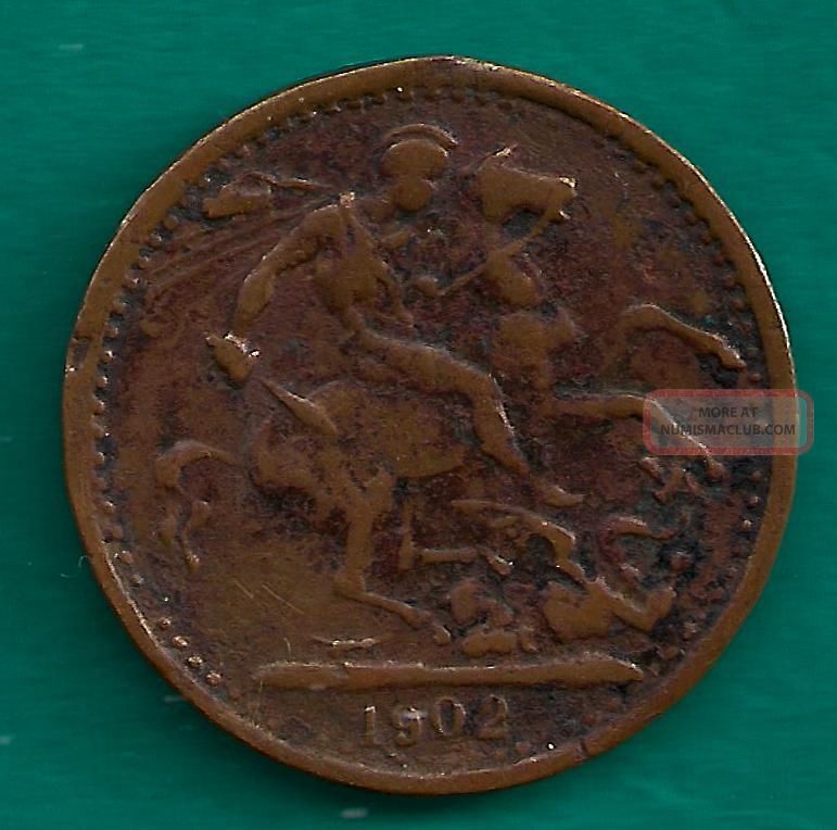 1902 Great Britain Coronation Coin Edward Vii Commemorative British Token Exonumia photo