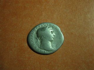 Silver Denarius Of Traianus photo