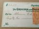 1873 $82.  59 Cheque With Stamp Grocers & Producers Bank Usa Paper Money: US photo 1