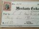 1873 $46.  50 Cheque With Postage Stamp From The Merchants Ex National Bank Usa Paper Money: US photo 1