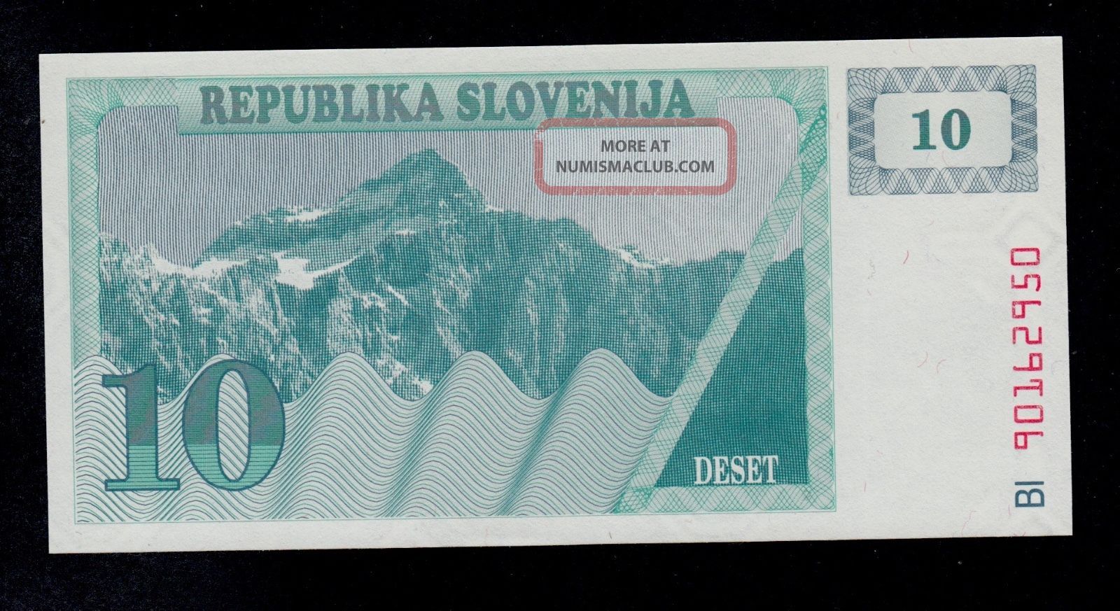 Slovenia 10 Tolarjev 1990 Bi Pick 4 Unc -.  Banknote. Europe photo