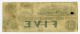 1853 $5 The Cochituate Bank - Boston,  Massachusetts Note W/ Ship Paper Money: US photo 1