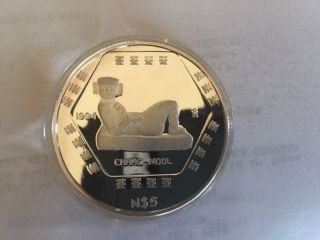 1994 Mexico Silver Proof Chac - Mool photo