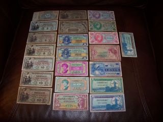 (22) Military Payment Certificates Series 472 481 521 541 591 641 661 681 Mpc photo