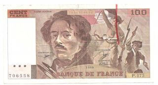 France 100 Francs 1990 U photo