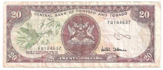 Trinidad And Tobago 20 Dollars 1985 F photo
