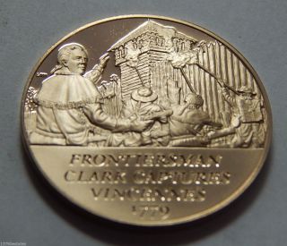 Franklin American Revolution Proof Bronze Medal - Clark Captures Vincennes photo
